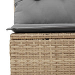 6-Delige Loungeset Met Kussens Poly Rattan Beige