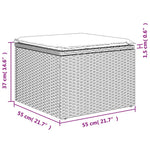 11-Delige Loungeset Met Kussens Poly Rattan Zwart