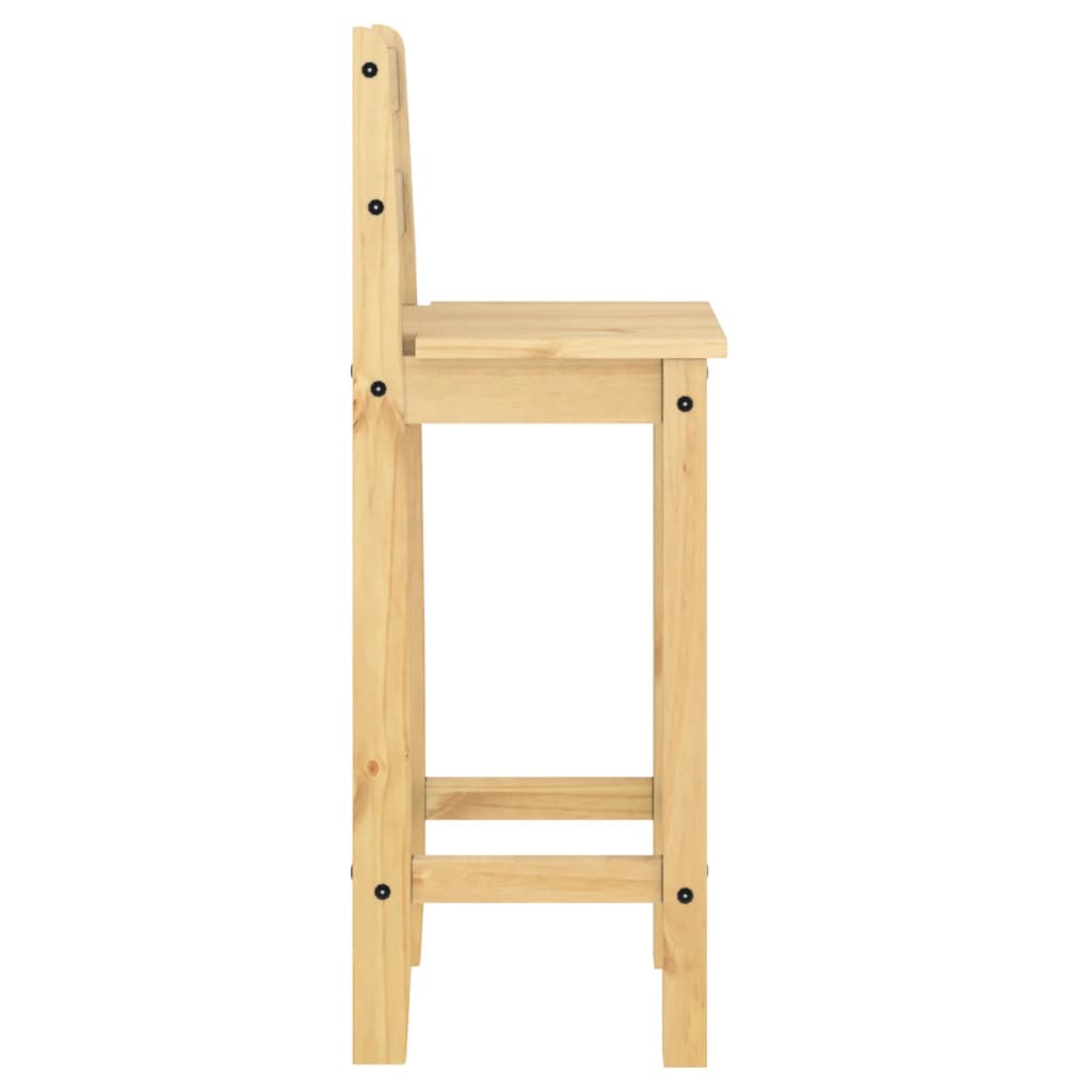 Barstoelen 2 St Massief Grenenhout Bruin