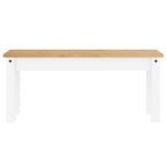 Eetkamerbank Panama 105X30X45 Cm Massief Grenenhout Wit
