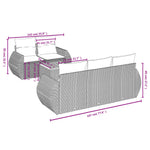 6-Delige Loungeset Met Kussens Poly Rattan Grijs