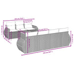 8-Delige Loungeset Met Kussens Poly Rattan Grijs