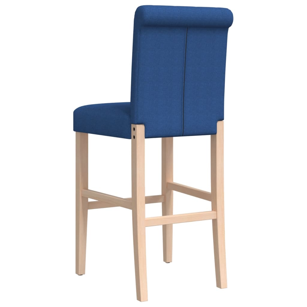 Barstoelen 2 St Massief Rubberhout En Stof