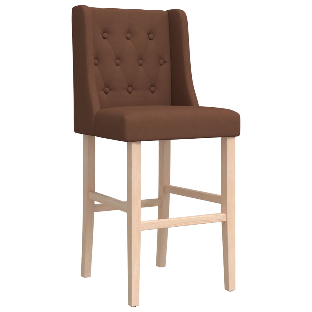 Barstoelen 2 St Massief Rubberhout En Stof