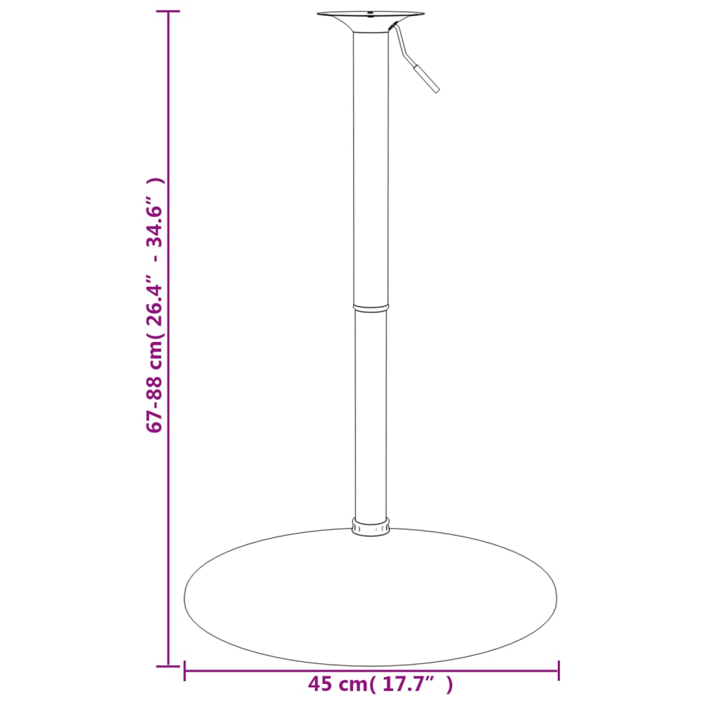 Bartafelonderstel 45X90 Cm Verchroomd Staal