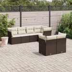 -Delige Loungeset Met Kussens Poly Rattan