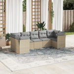 -Delige Loungeset Met Kussens Poly Rattan