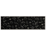 Keukenmat Wasbaar Ochtendprint 45X150 Cm Fluweel Zwart