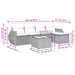 6-Delige Loungeset Met Kussens Poly Rattan Zwart