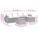 6-Delige Loungeset Met Kussens Poly Rattan Zwart