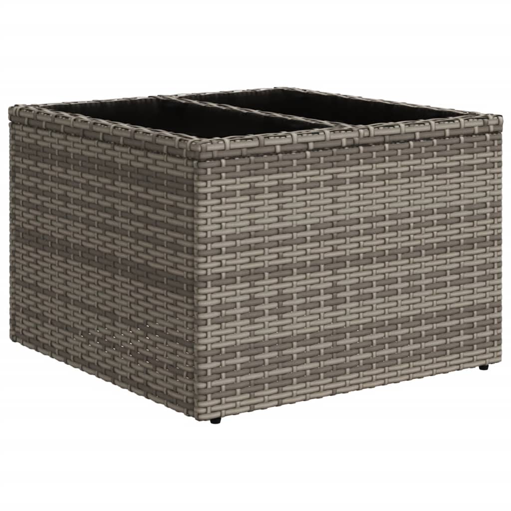 7-Delige Loungeset Met Kussens Poly Rattan Grijs