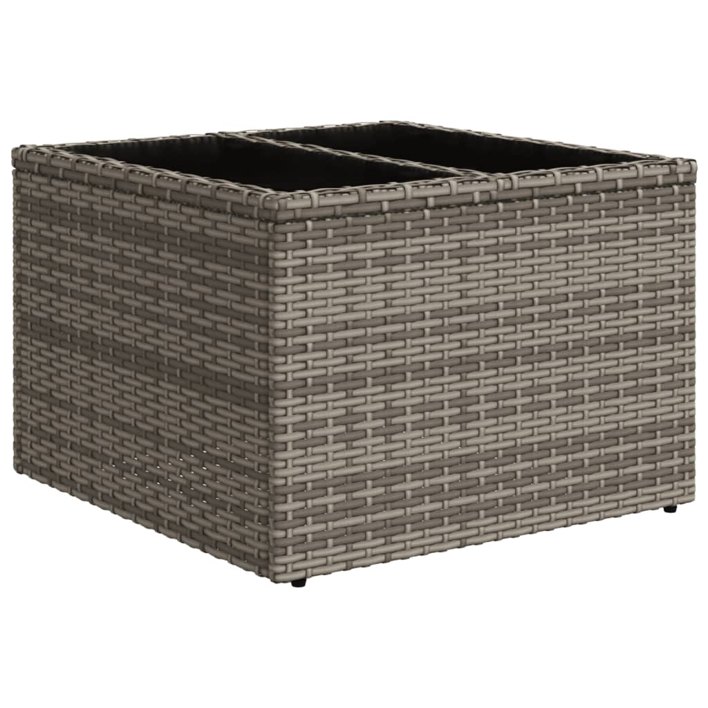 4-Delige Loungeset Met Kussens Poly Rattan Grijs