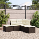 6-Delige Loungeset Met Kussens Poly Rattan