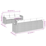 8-Delige Loungeset Met Kussens Poly Rattan Zwart