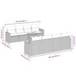 9-Delige Loungeset Met Kussens Poly Rattan Zwart