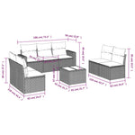 8-Delige Loungeset Met Kussens Poly Rattan Zwart