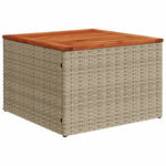 7-Delige Loungeset Met Kussens Poly Rattan Beige