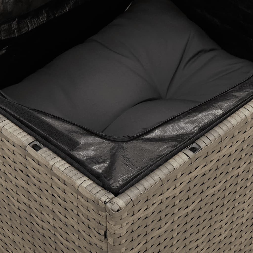 12-Delige Loungeset Met Kussens Poly Rattan Grijs