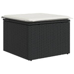 8-Delige Loungeset Met Kussens Poly Rattan Zwart