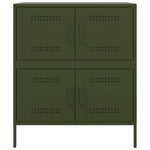 Dressoir 68X39X79 Cm Staal Olijf