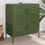 Dressoir 68X39X79 Cm Staal Olijf
