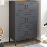 Hoge Kast 68X39X113 Cm Staal Mosterd