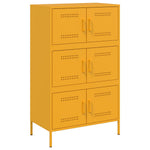 Hoge Kast 68X39X113 Cm Staal Mosterd
