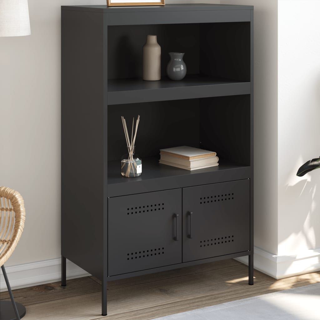Hoge Kast 68X39X113 Cm Staal Mosterd
