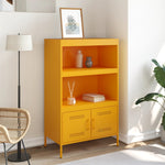 Hoge Kast 68X39X113 Cm Staal Mosterd