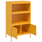 Hoge Kast 68X39X113 Cm Staal Mosterd