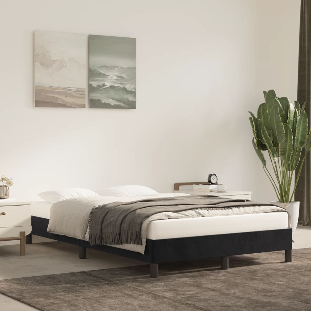 Bedframe Fluweel Zwart