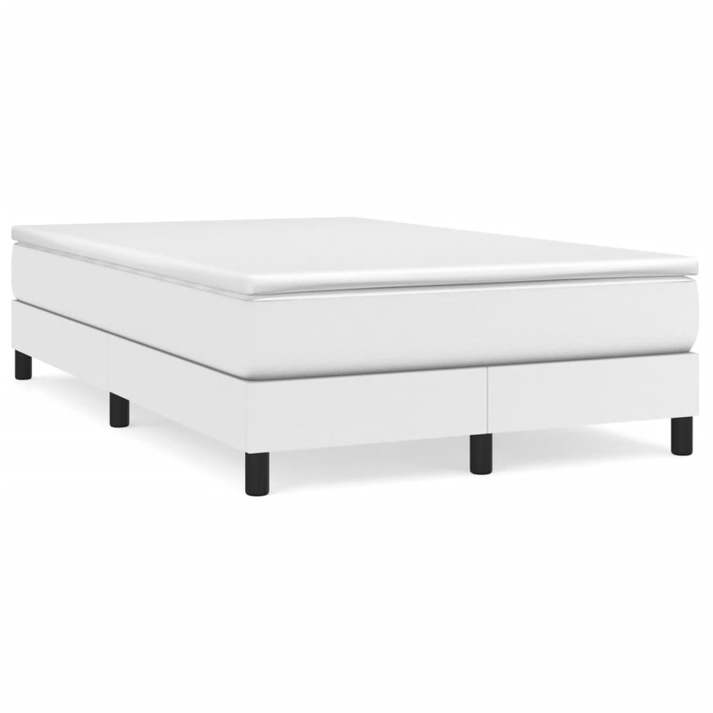 Boxspring Met Matras Kunstleer Wit