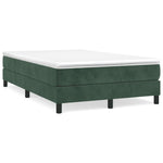 Boxspring Met Matras Fluweel Donkergroen