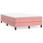Boxspring Met Matras Fluweel Roze
