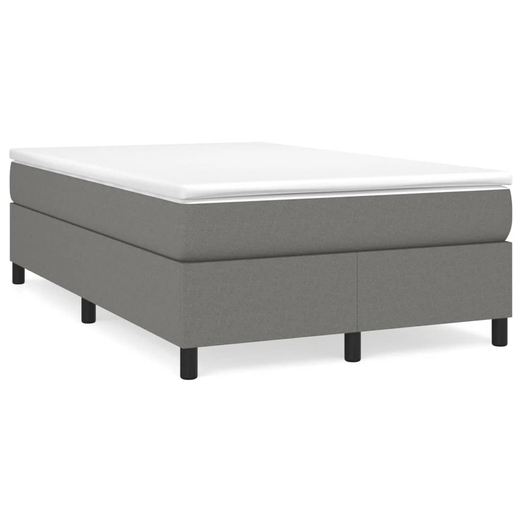 Boxspring Met Matras Stof Donkergrijs
