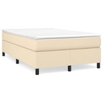 Boxspring Met Matras Stof Kleurig Crème