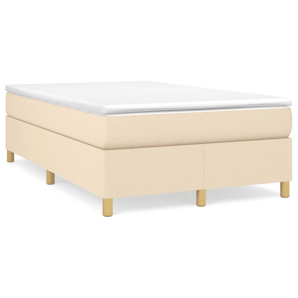 Boxspring Met Matras Stof Kleurig Crème