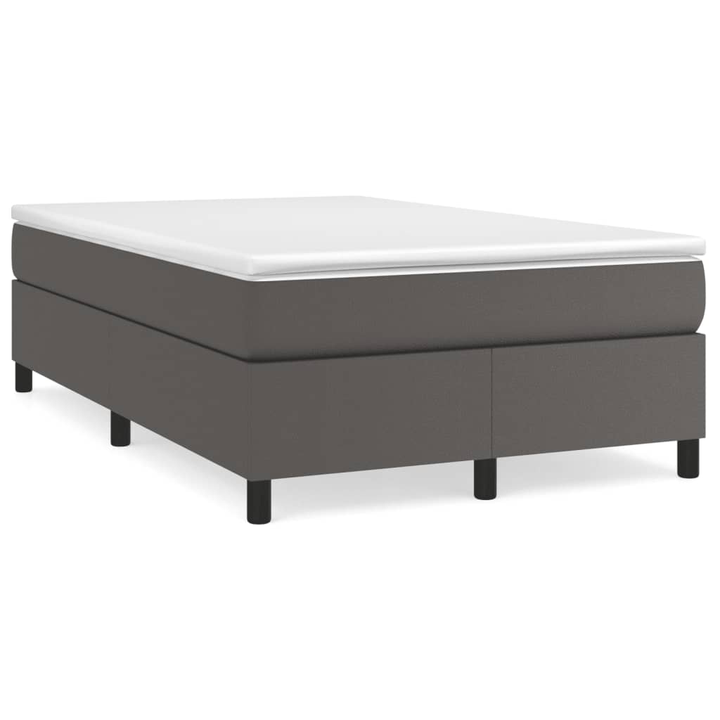 Boxspring Met Matras Kunstleer Grijs