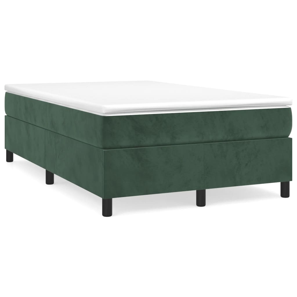 Boxspring Met Matras Fluweel Donkergroen