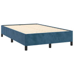 Boxspring Met Matras Fluweel Donker Blauw