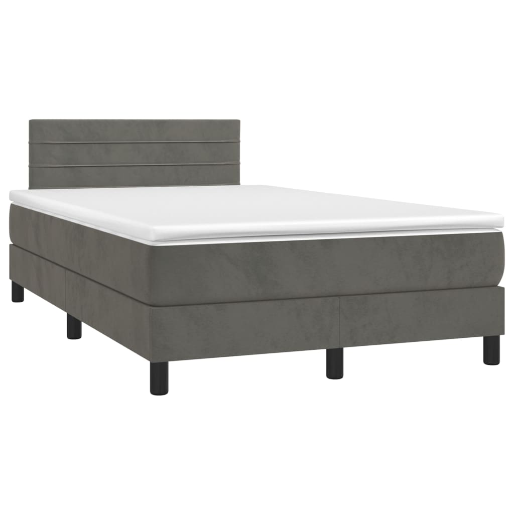 Boxspring Met Matras En Led Fluweel
