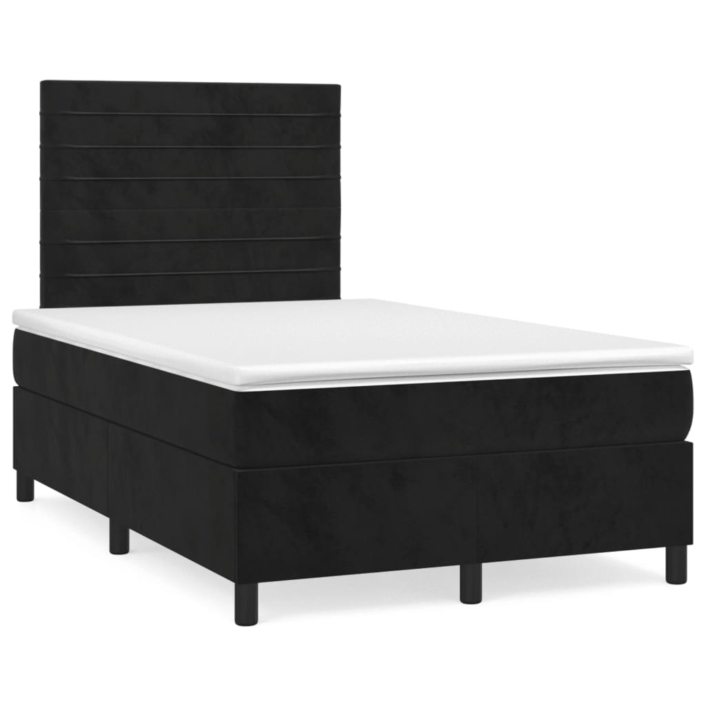 Boxspring Met Matras En Led Fluweel