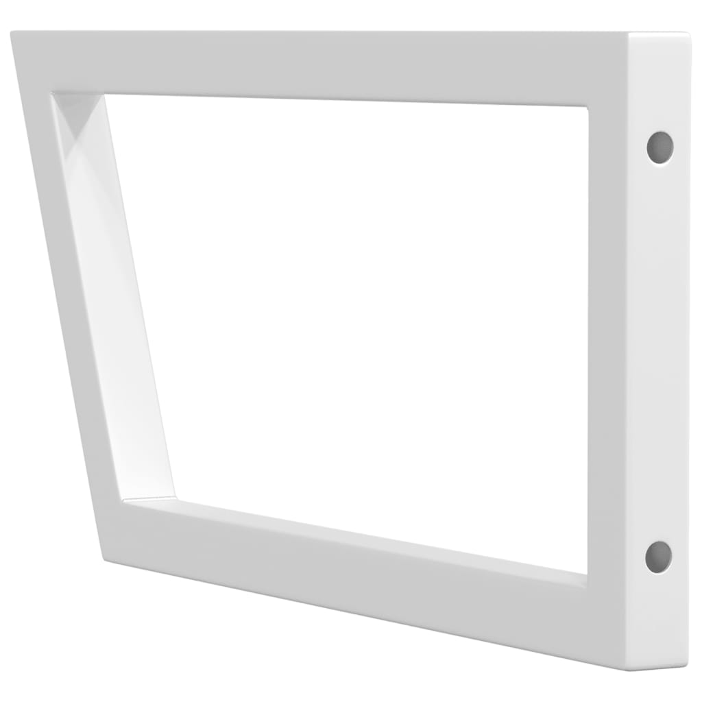 Wandbeugels Voor Wasbak 2 St Trapezium Staal Wit