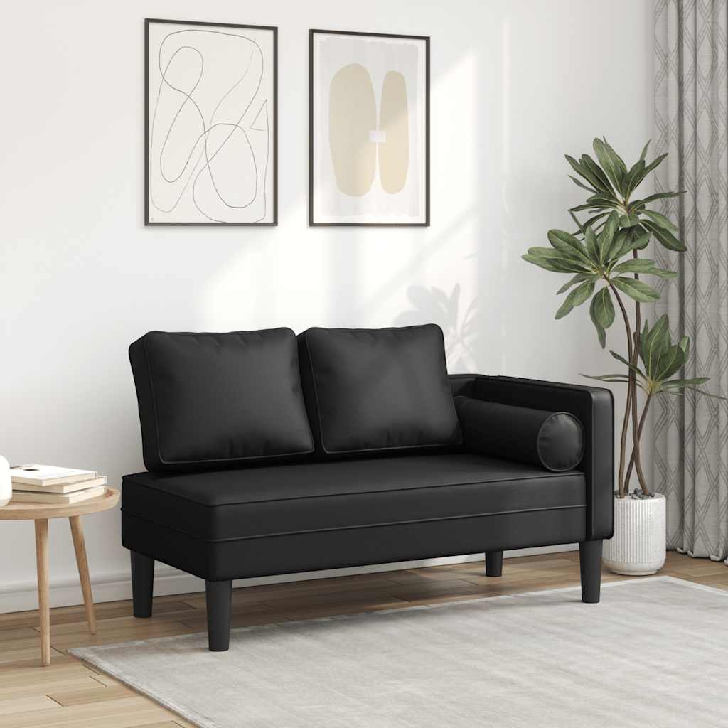 Chaise Longue Met Kussens Kunstleer