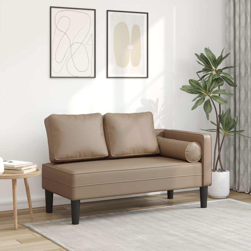 Chaise Longue Met Kussens Kunstleer