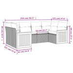 7-Delige Loungeset Met Kussens Poly Rattan Zwart