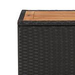 3-Delige Tuinset Met Kussens Poly Rattan Zwart