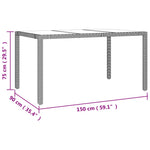 7-Delige Tuinset Met Kussens Poly Rattan Beige