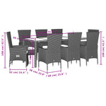9-Delige Tuinset Met Kussens Poly Rattan Beige