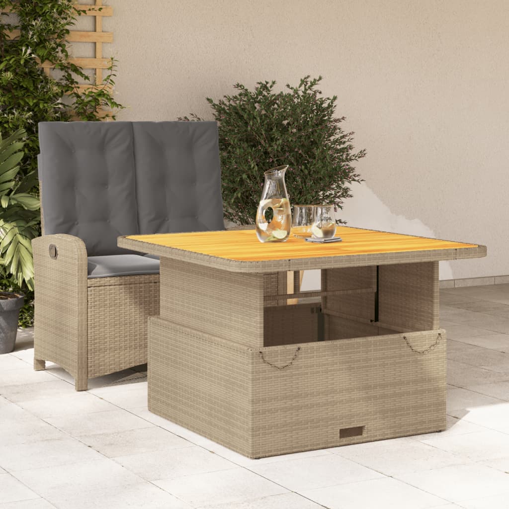 Tuinset Met Kussens Poly Rattan Beige